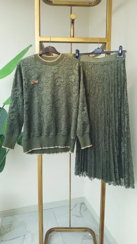 QMASH DANTELLİ ETEKLİ TAKIM