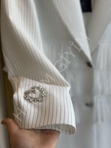 GHISA TÜY DETAY BLAZER CEKET