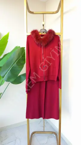 ON FASHION KÜRK YAKA TRIKO İKİLİ TAKIM