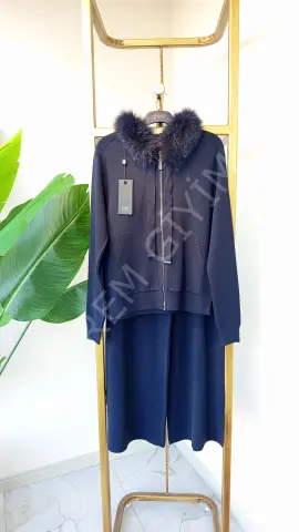 ON FASHION KÜRK YAKA TRIKO İKİLİ TAKIM