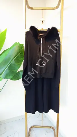 ON FASHION KÜRK YAKA TRIKO İKİLİ TAKIM