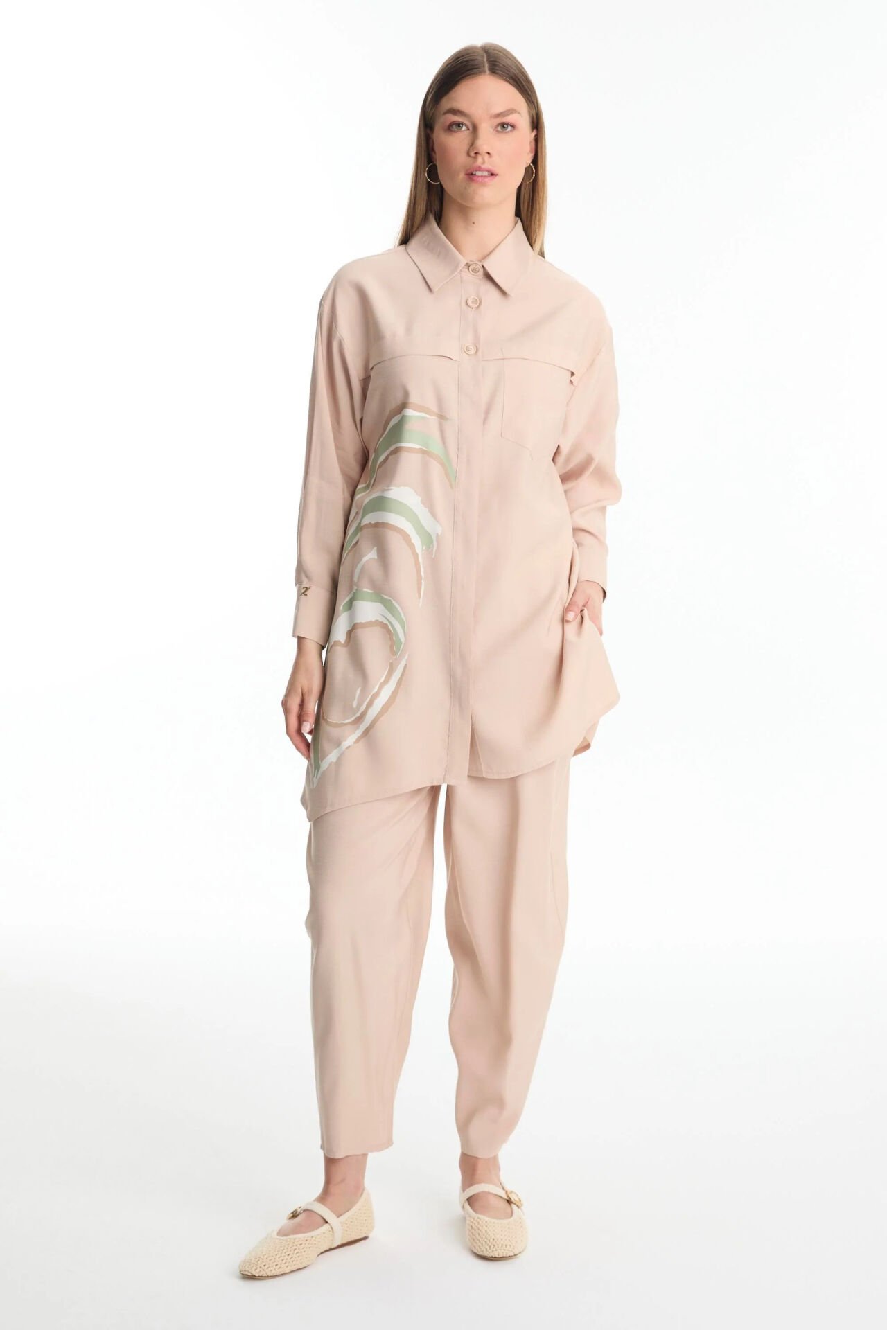 ZÜHRE DESENLİ İKİLİ TAKIM