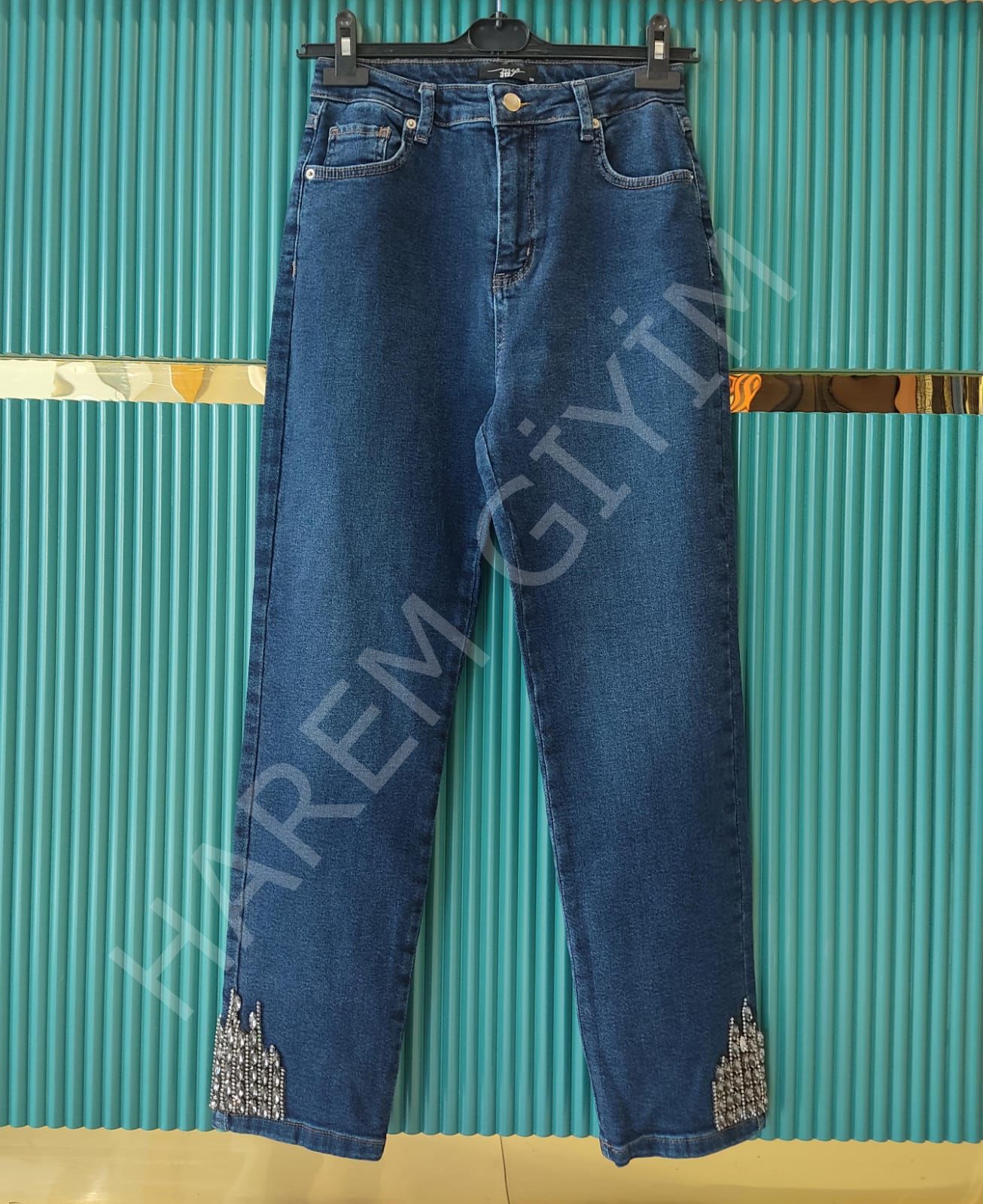 MY312 PAÇASI TAŞ DETAY KOT PANTOLON