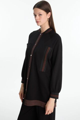 ZÜHRE ŞERİT DETAYLI CEKET