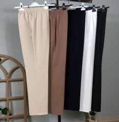 MODİVA BELİ TAM LASTİKLİ PANTOLON BEYAZ 022