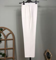 MODİVA BELİ TAM LASTİKLİ PANTOLON BEYAZ 022
