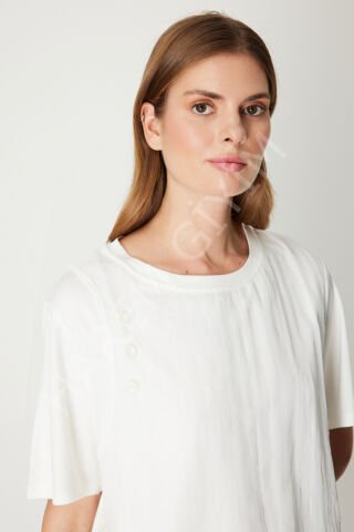 ON FASHION SÜS DÜĞMELİ BLUZ