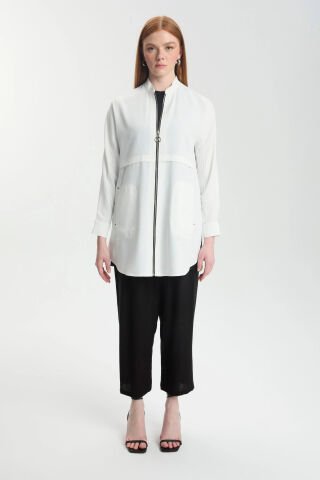 ZÜHRE FERMUARLI HAKİM YAKA CEKET