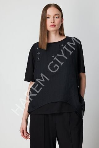 ON FASHION SÜS DÜĞMELİ BLUZ