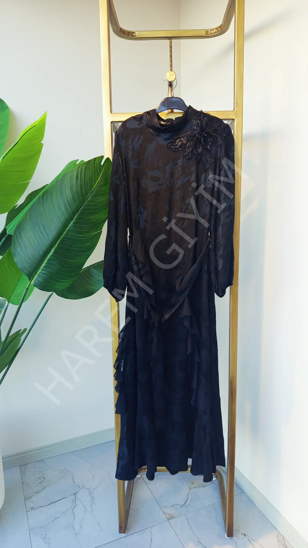 MY312 FIRFIR DETAY JAKARLI ELBİSE