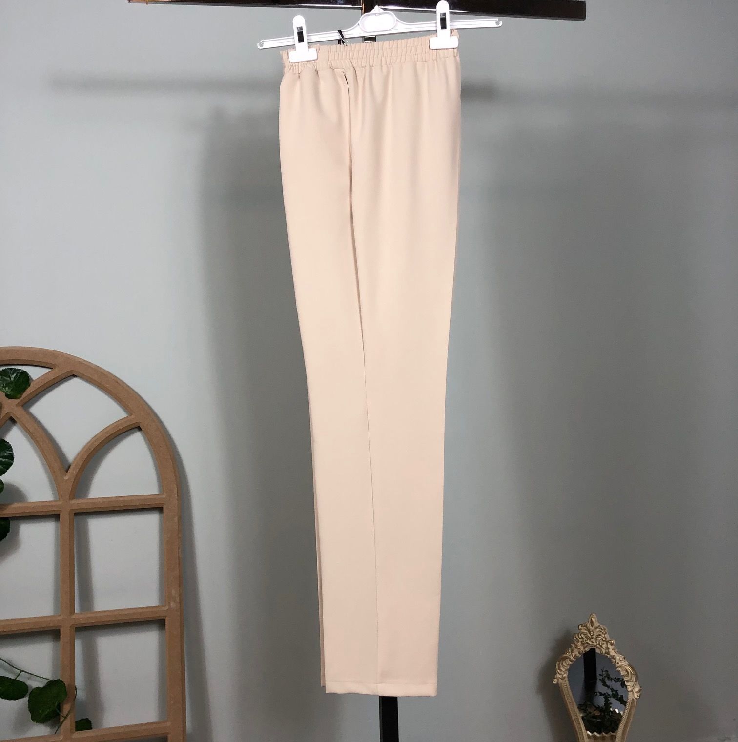 MODİVA BELİ TAM LASTİKLİ PANTOLON BEJ 022