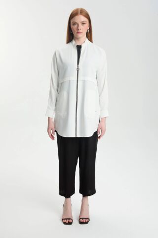 ZÜHRE FERMUARLI HAKİM YAKA CEKET