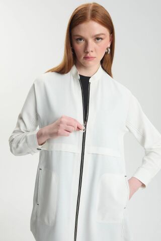 ZÜHRE FERMUARLI HAKİM YAKA CEKET