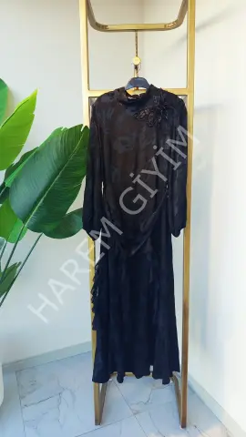 MY312 FIRFIR DETAY JAKARLI ELBİSE