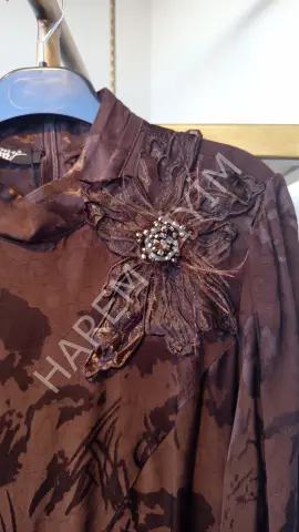 MY312 FIRFIR DETAY JAKARLI ELBİSE