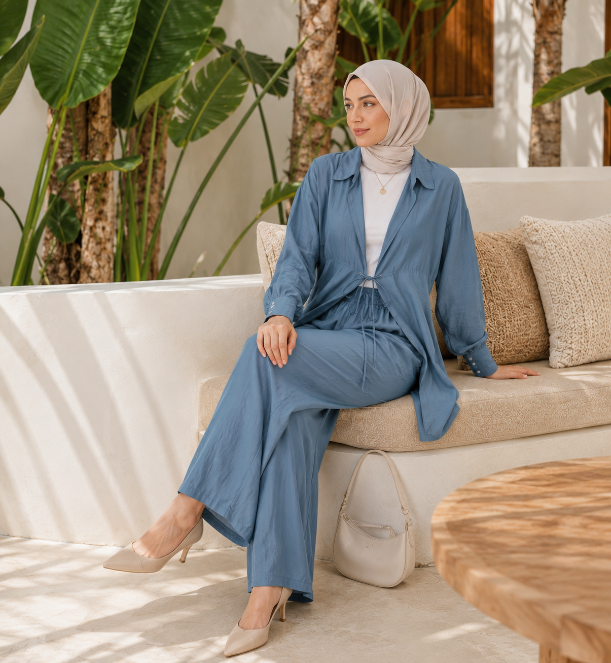 CEREMONY ÖNDEN İKİ KAT BAĞLAMALI BLUZ