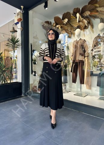 ON TRIKO ÇİZGİLİ HIRKA