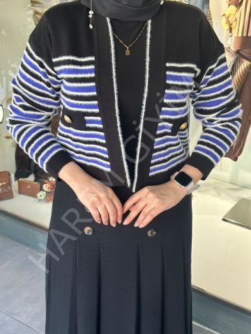ON TRIKO ÇİZGİLİ HIRKA