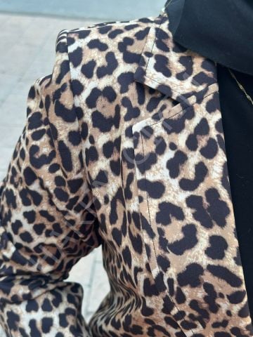 ON TRIKO LEOPAR DESEN CEKET