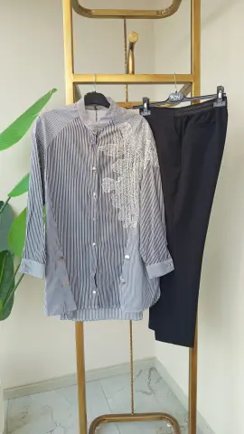 QMASH ÇİZGİLİ GÖMLEK