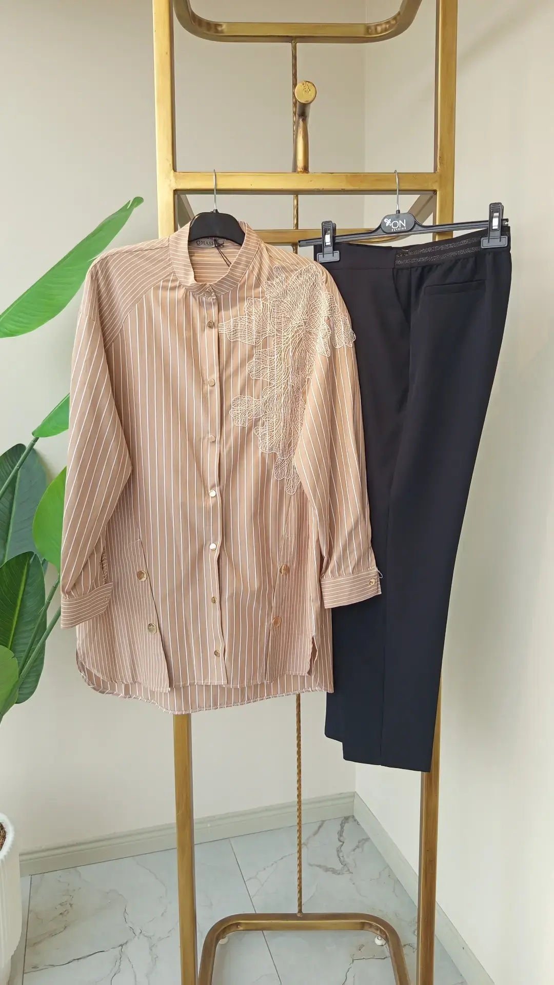 QMASH ÇİZGİLİ GÖMLEK