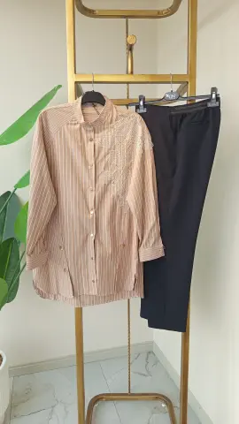 QMASH ÇİZGİLİ GÖMLEK