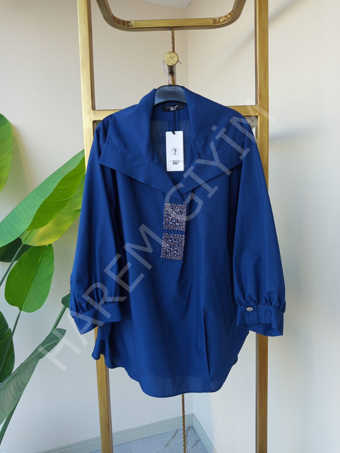 MY312 TAŞ DETAY GÖMLEK