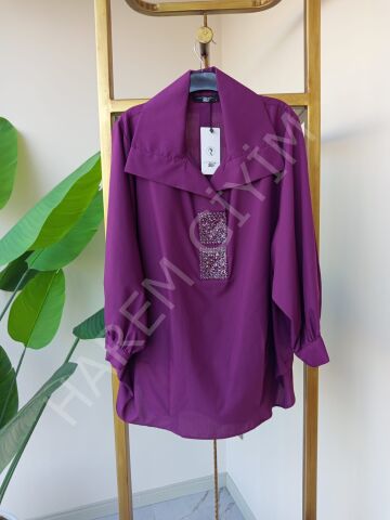 MY312 TAŞ DETAY GÖMLEK