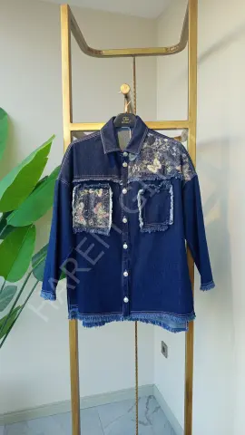 ORHAN PAYET İŞLEMELİ KOT CEKET