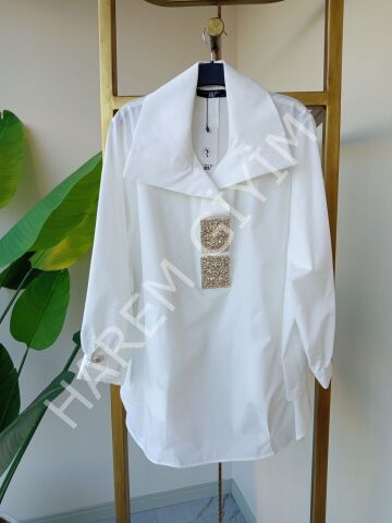 MY312 TAŞ DETAY GÖMLEK