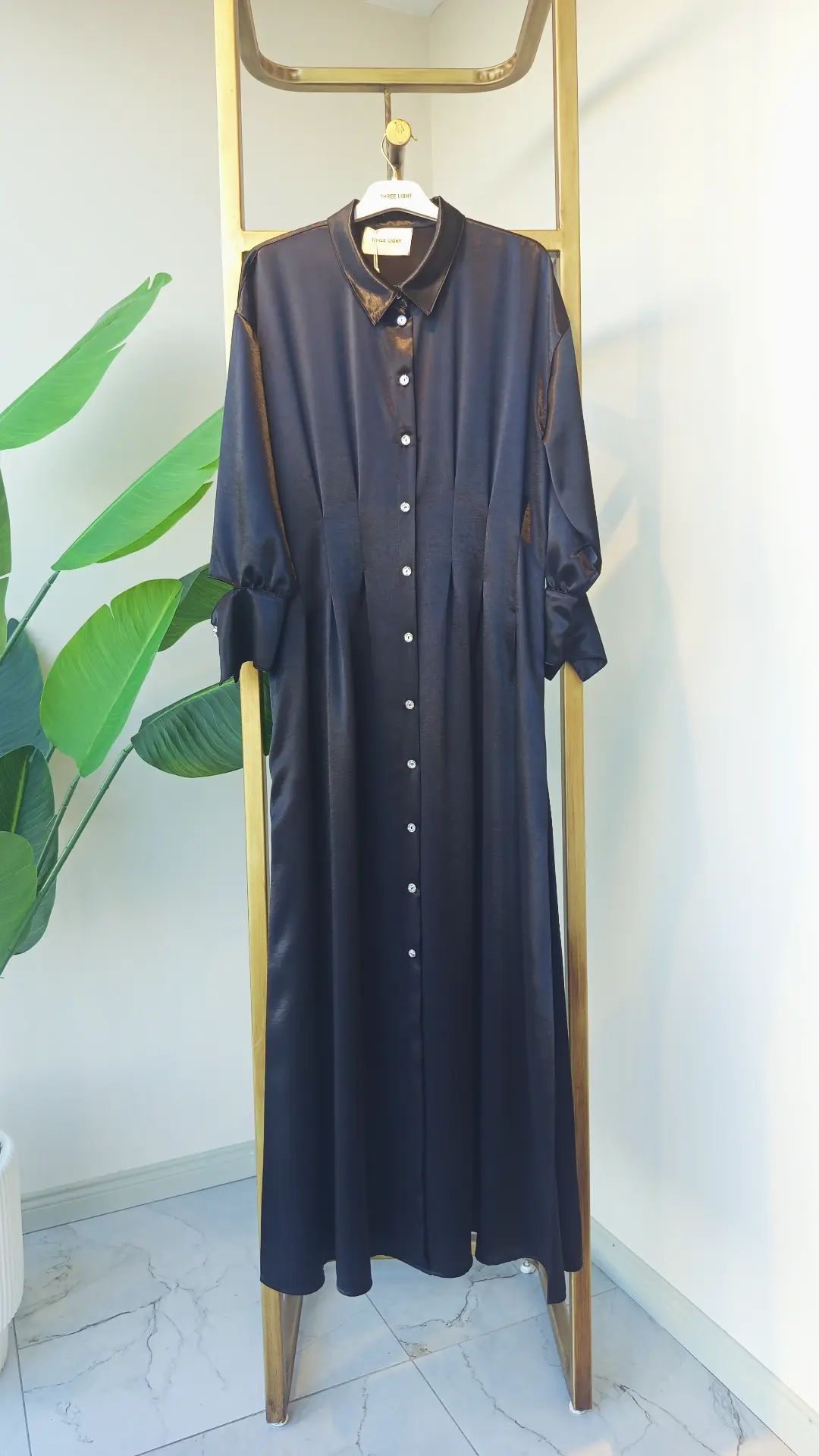 MÜSEMMA/THREE LIGHT SATEN ELBİSE