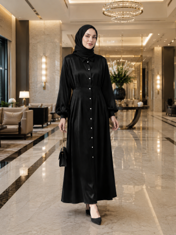 MÜSEMMA/THREE LIGHT SATEN ELBİSE