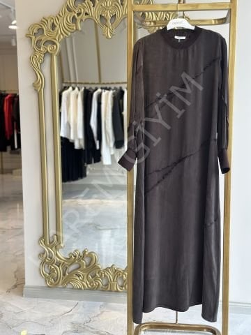 DEFRİNA DİKİŞ DETAYLI ELBİSE
