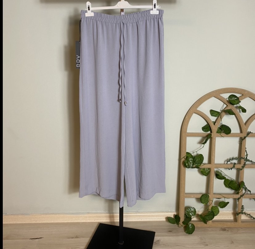 BELİ LASTİKLİ BOL PANTOLON GRİ 3009