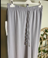 BELİ LASTİKLİ BOL PANTOLON GRİ 3009