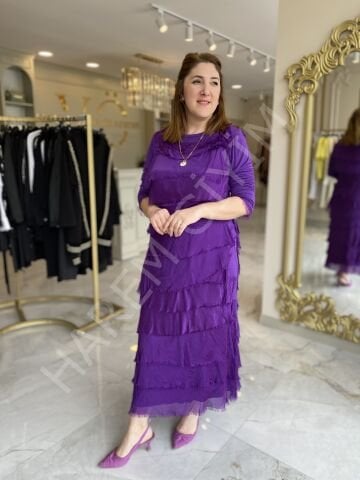 MOORAMOOR İTHAL İPEK KUMAŞ ETEKLİ TAKIM