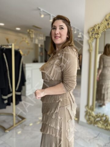 MOORAMOOR İTHAL İPEK KUMAŞ ETEKLİ TAKIM
