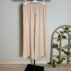 BELİ LASTİKLİ BOL PANTOLON BEJ 3009