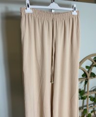 BELİ LASTİKLİ BOL PANTOLON BEJ 3009