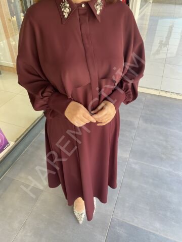 MY312 YAKA TAŞ DETAY ETEKLİ TAKIM