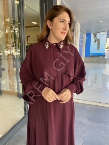 MY312 YAKA TAŞ DETAY ETEKLİ TAKIM