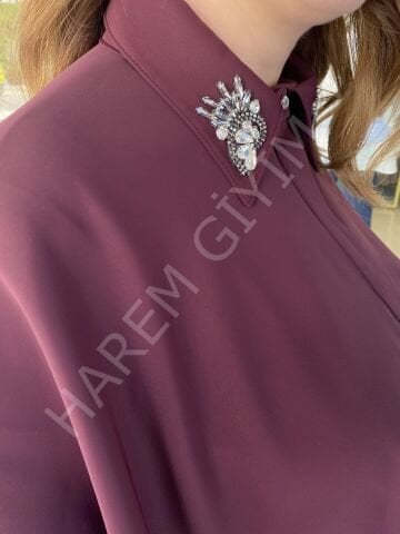 MY312 YAKA TAŞ DETAY ETEKLİ TAKIM