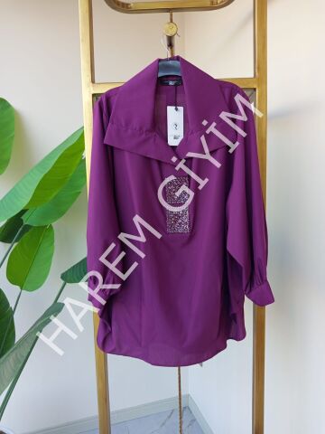 MY312 TAŞ DETAY GÖMLEK