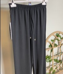 BELİ LASTİKLİ BOL PANTOLON SİYAH 3009