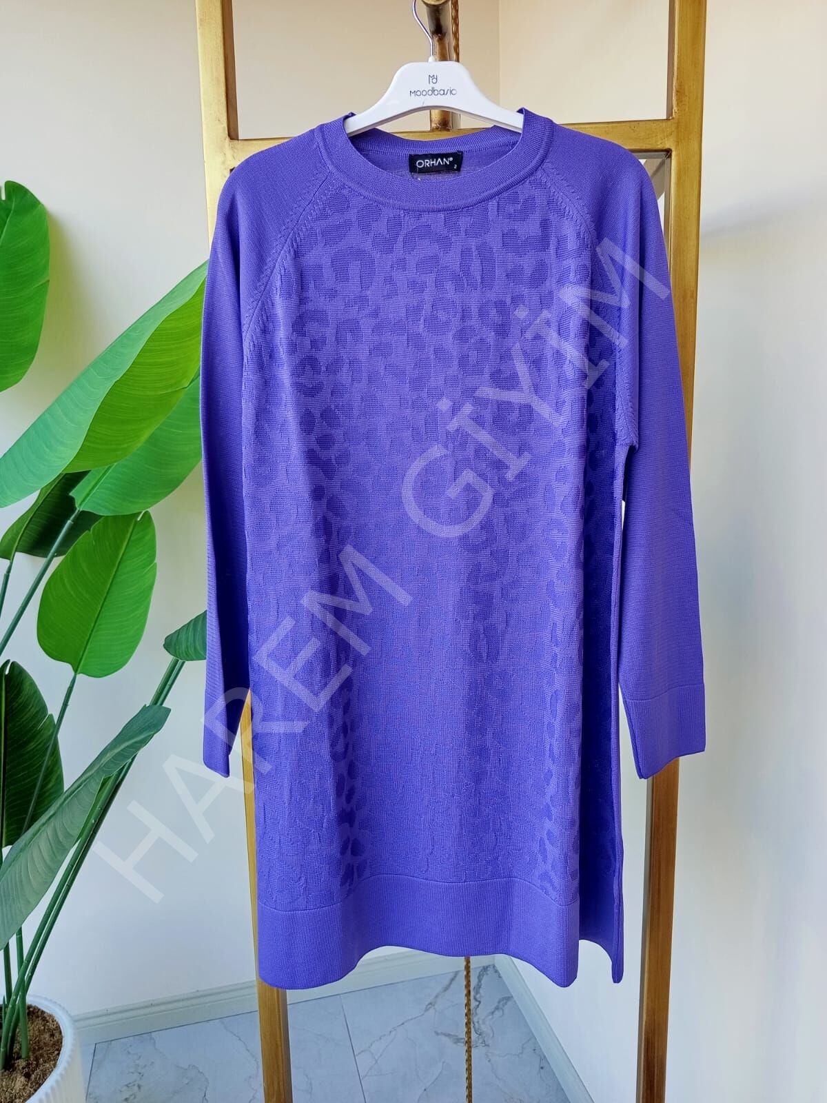 ORHAN KENDİNDEN DESENLİ MERSERİZE TUNIK