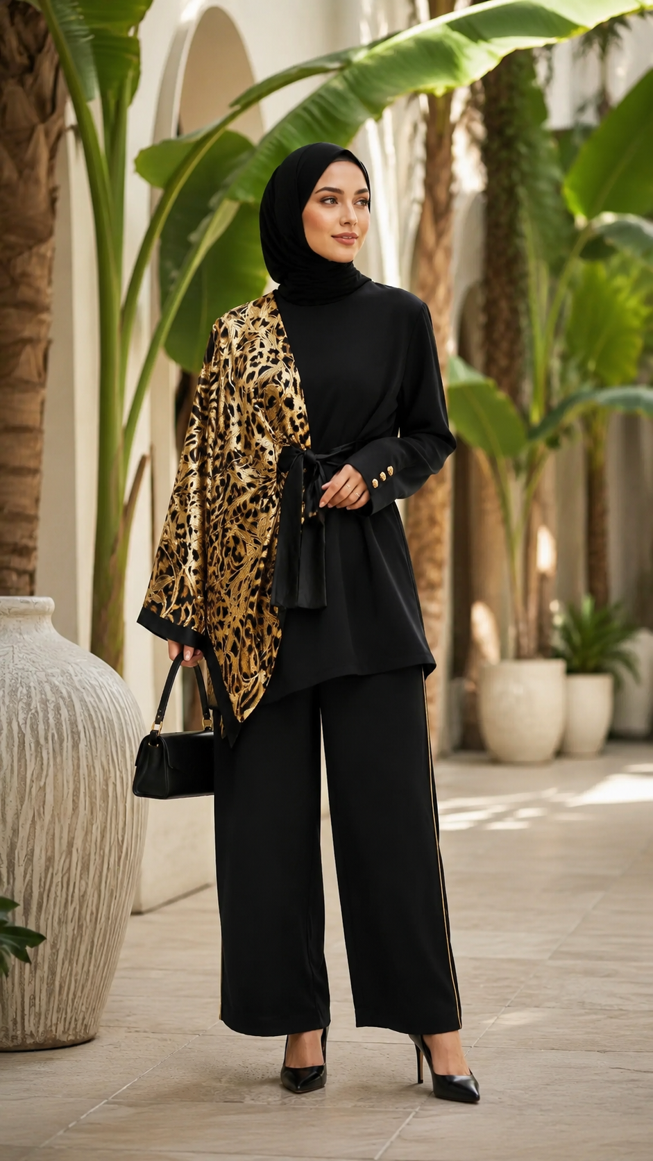 GAZELLA LEOPAR DESENLİ İKİLİ TAKIM