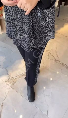 MY312 LEOPAR TAŞ DETAY İKİLİ TAKIM