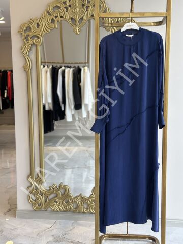 DEFRİNA DİKİŞ DETAYLI ELBİSE
