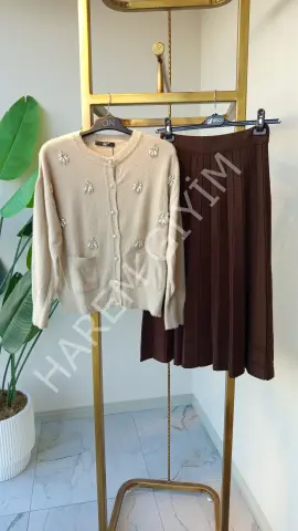 MY312 ÖNÜ İNCİ TAŞLI HIRKA