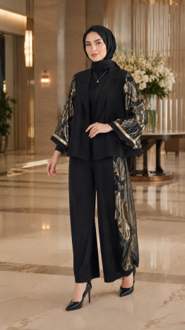 GAZELLA PANTOLON TÜL DETAY İKİLİ TAKIM